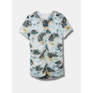 🌷🆕 Torrid Stretch Mesh Crew Neck Ruched Top, New with Tags